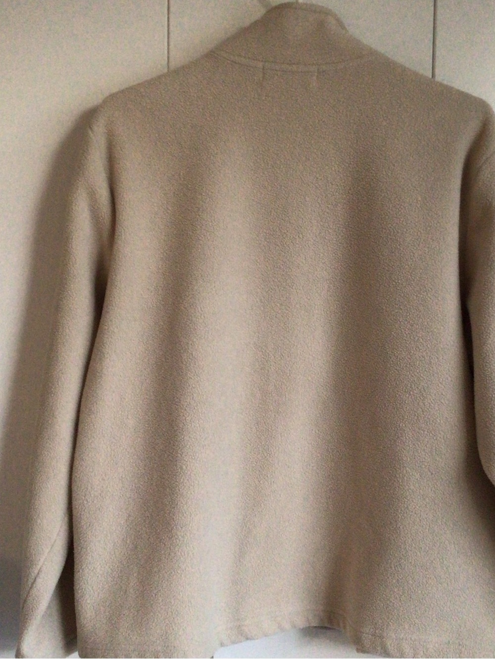 Beige Embroidered Zip-Front Women’s Cardigan Sweater - Picture 4 of 5